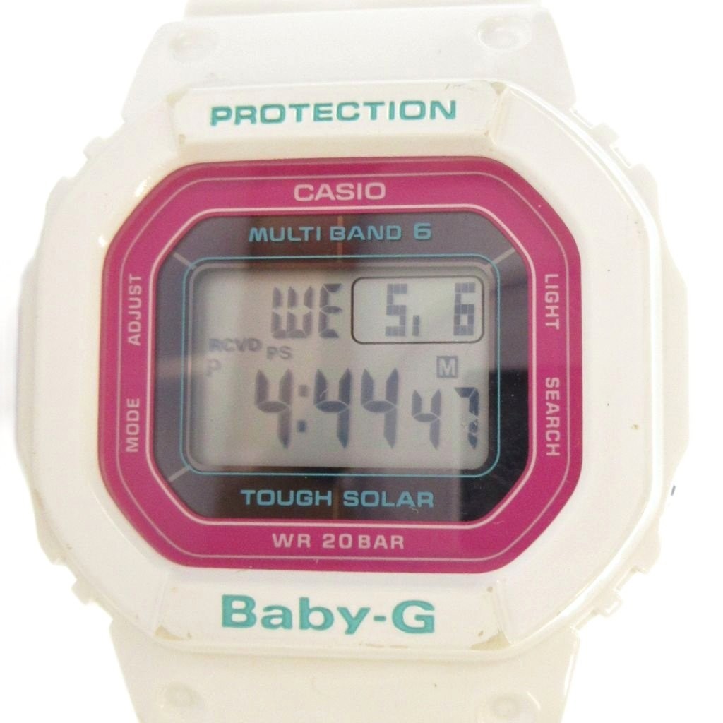 Casio Baby-G BGD-5000 Digital Solar Ladies Watch 35mm White AB