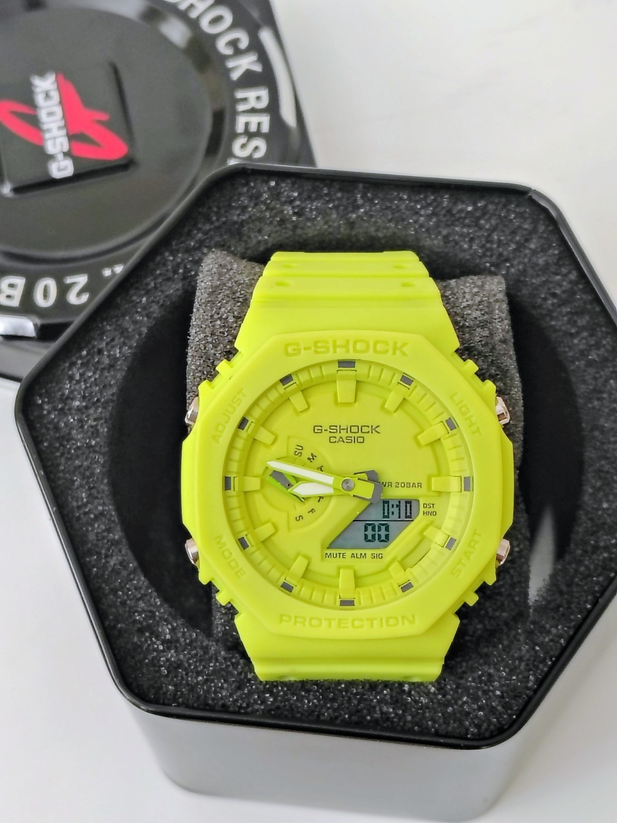 Casio G-SHOCK Analog-Digital Green Resin Watch 200m Quartz w/ Box