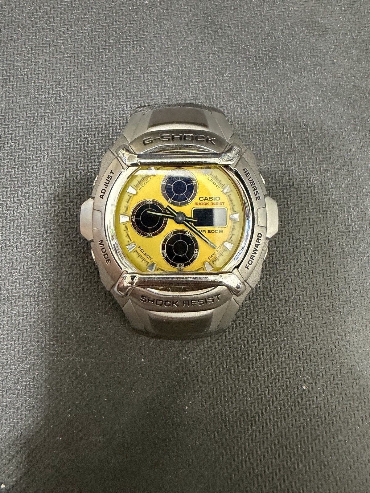 Casio G-Shock G-511 Yellow Dial Ana-Digi Watch Head No Battery For Parts