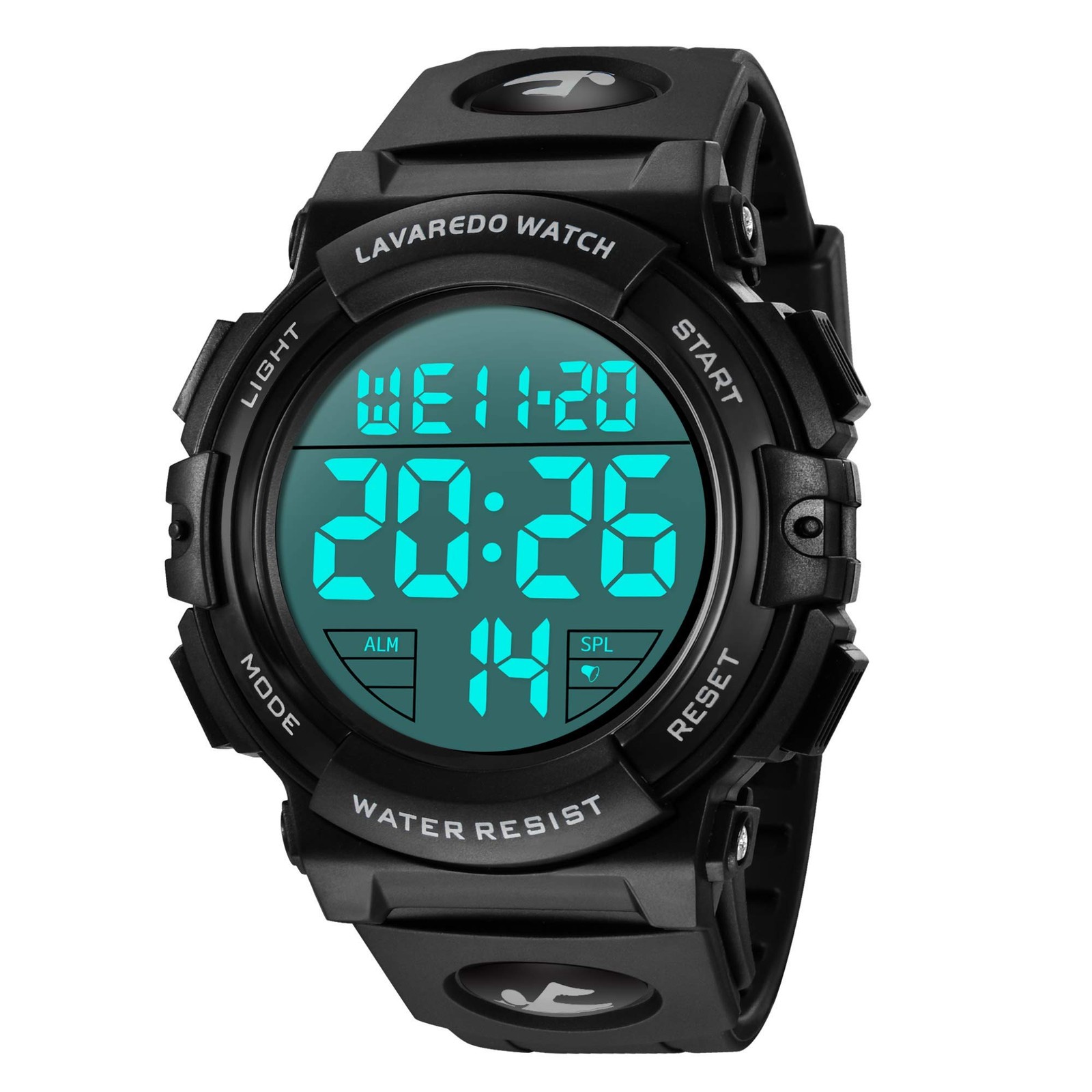 Mens Digital Sports Watch Waterproof Military Chronograph With LED Alarm Date…