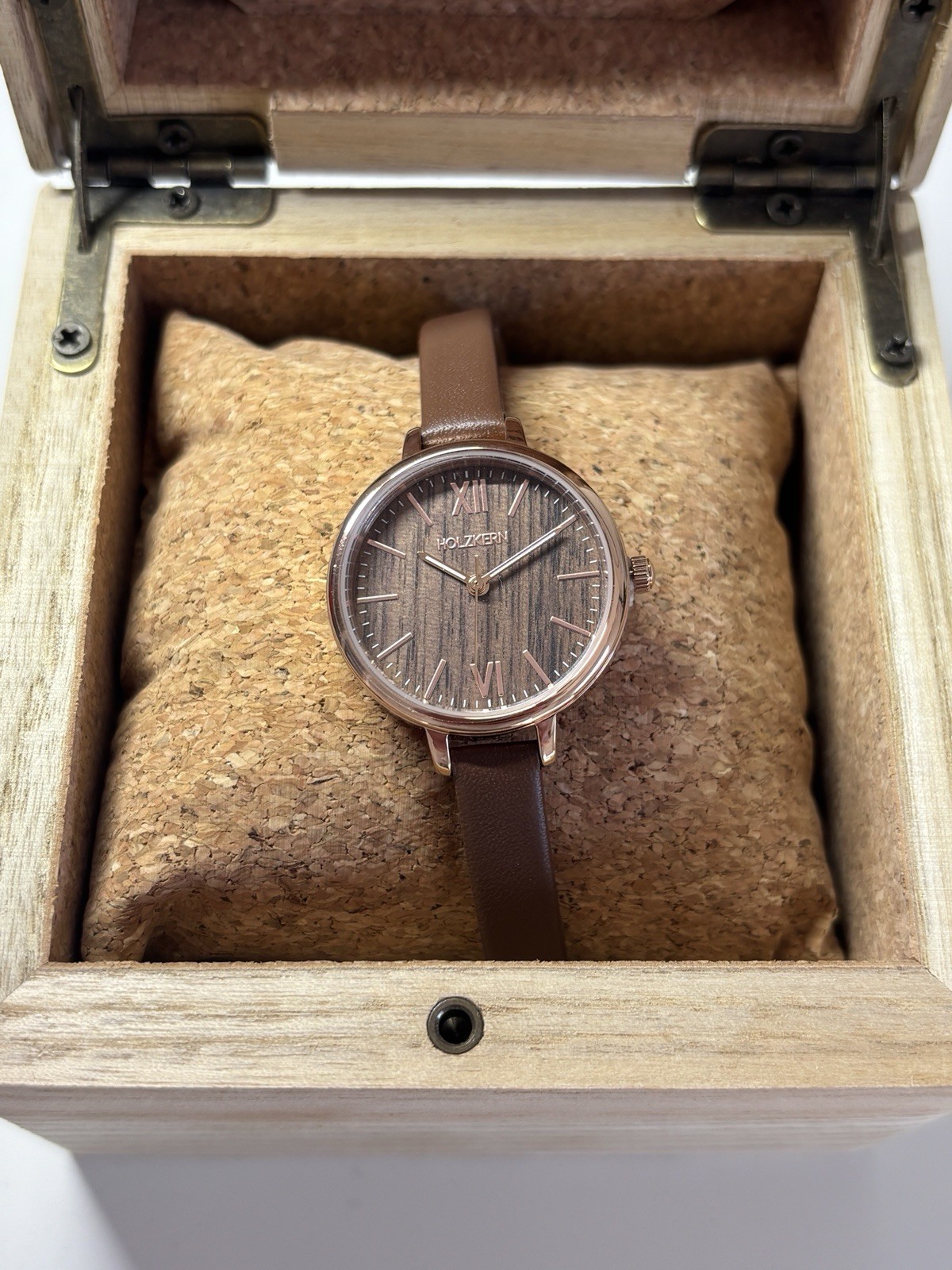 Holzkern Shirin Walnut & Rose Gold Women’s Watch New In Box Never Worn