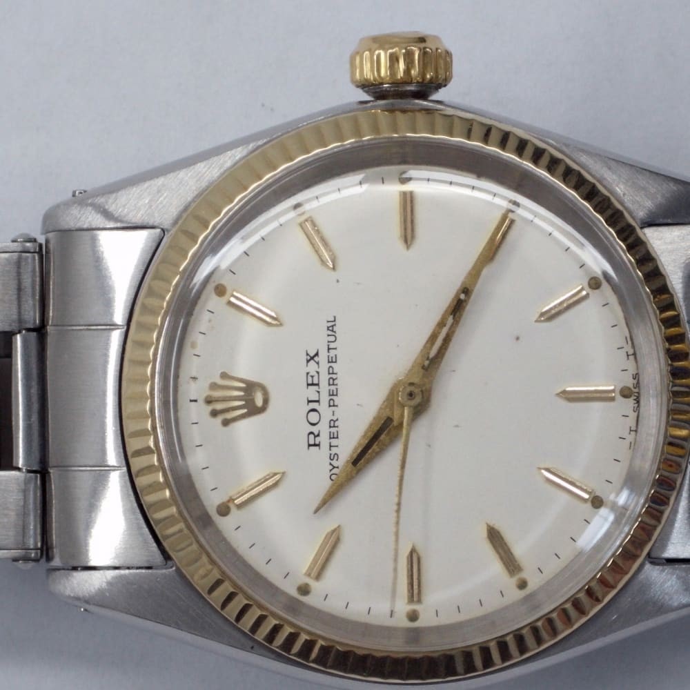 Vintage Rolex Midsize Oyster Perpetual 31 mm Two Tone Watch 6551 Circa 1964