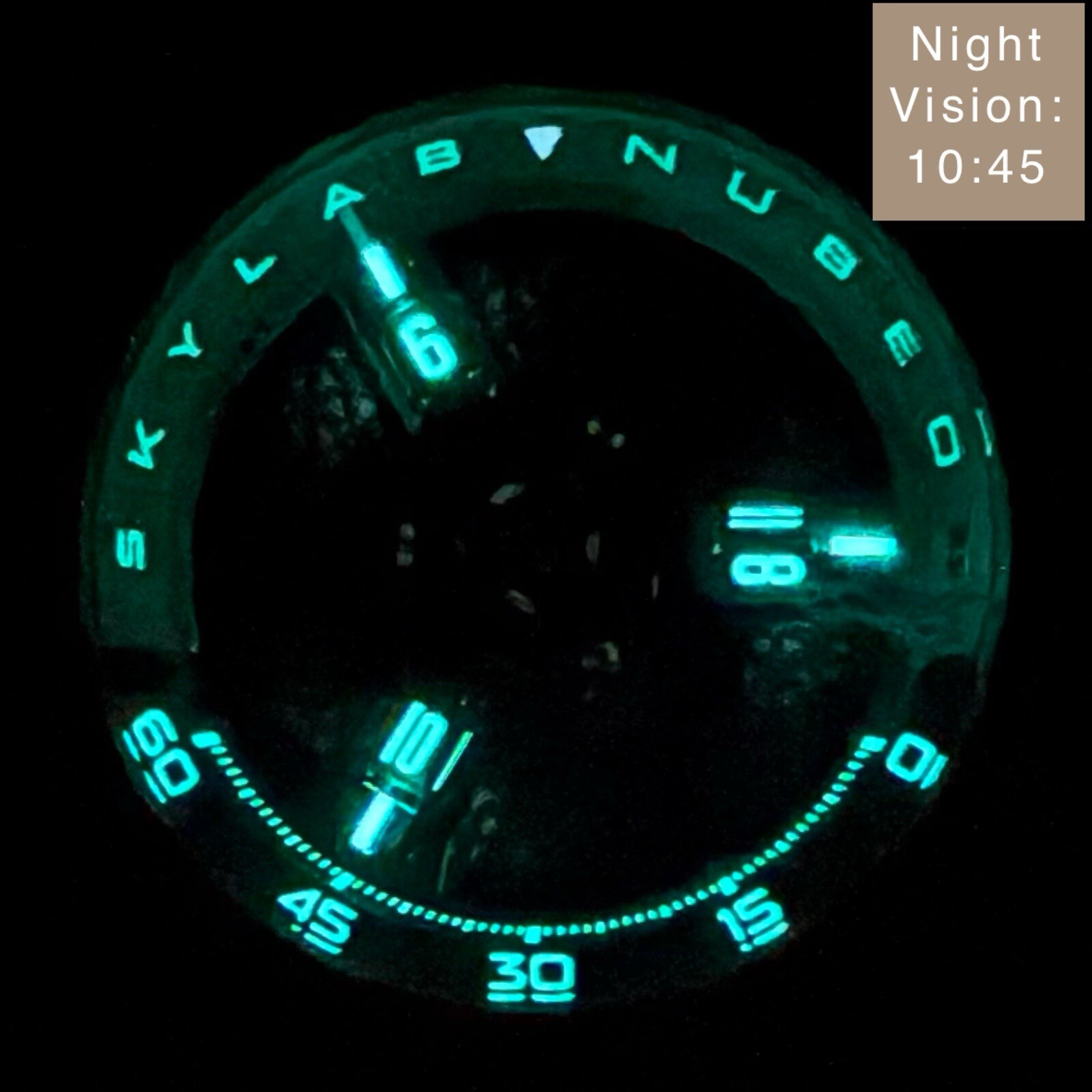 48mm Auto | Khaki SKYLAB | Rotating Satellite Hours |LE#036/150 NUBEO Mens Watch