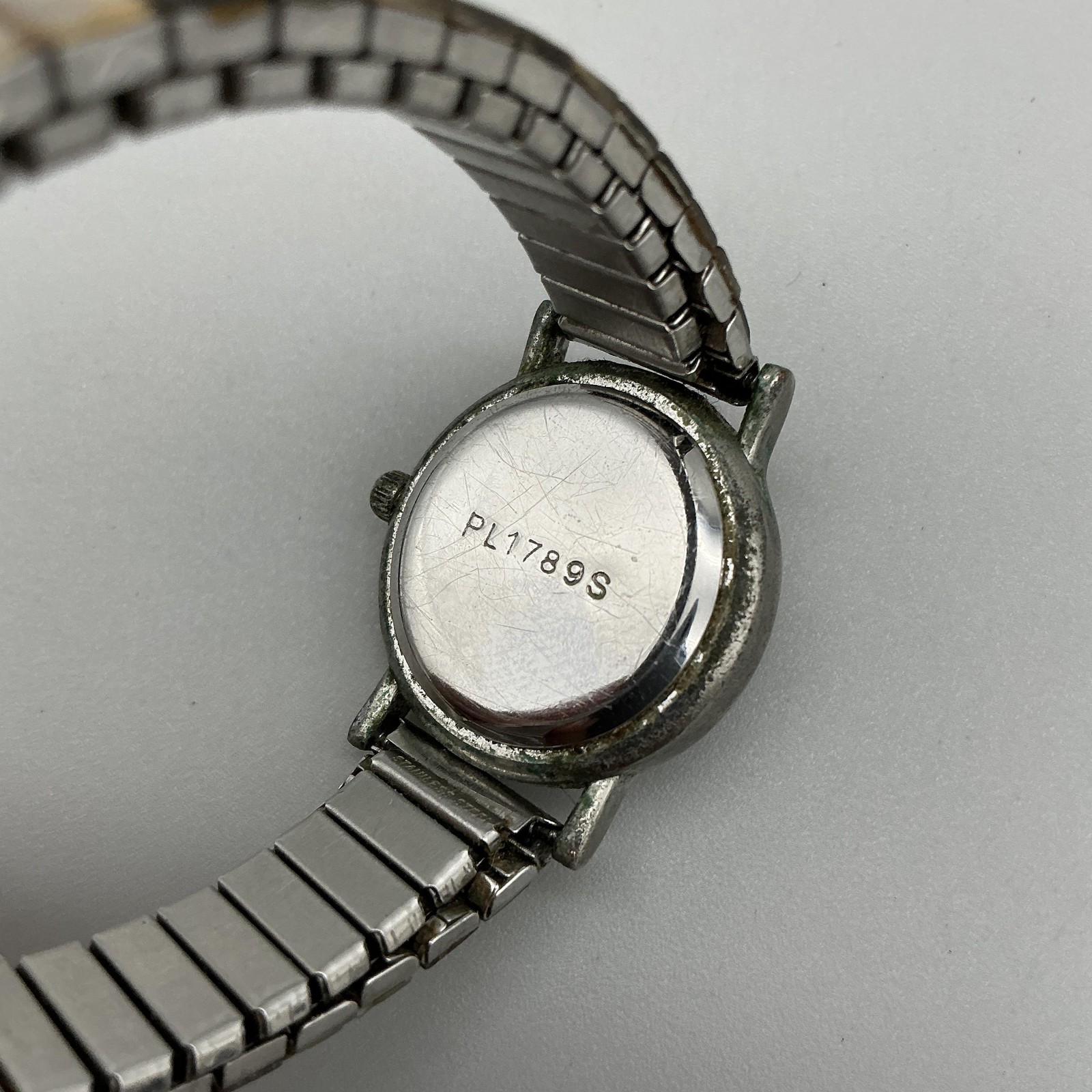 Vintage Boca Classics Womens Watch 26mm Silver Tone Abalone Stretch New Battery