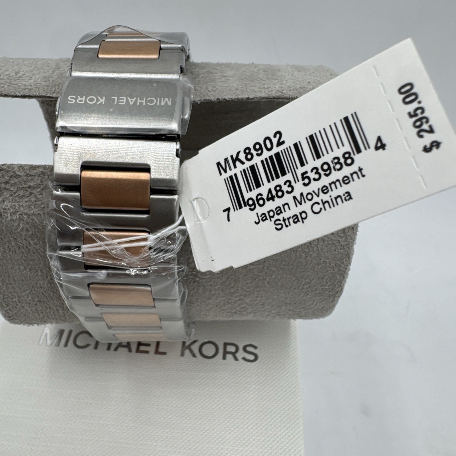 NEW AUTHENTIC MICHAEL KORS OVERSIZED ALEK SILVER ROSE GOLD MK8902 MEN’S WATCH