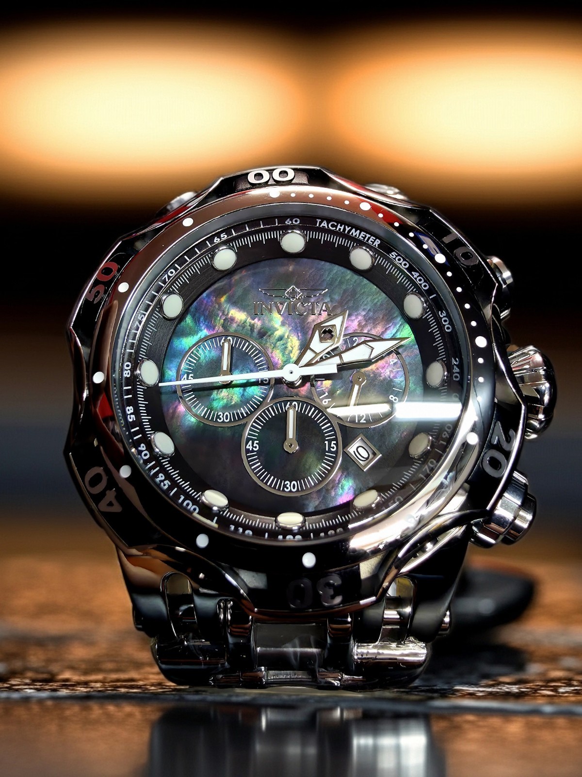 🔥🔥🔥INVICTA FUSION WATCH MOTHER OF PEARL DIAL 54MM STEEL🔥🔥🔥🔥