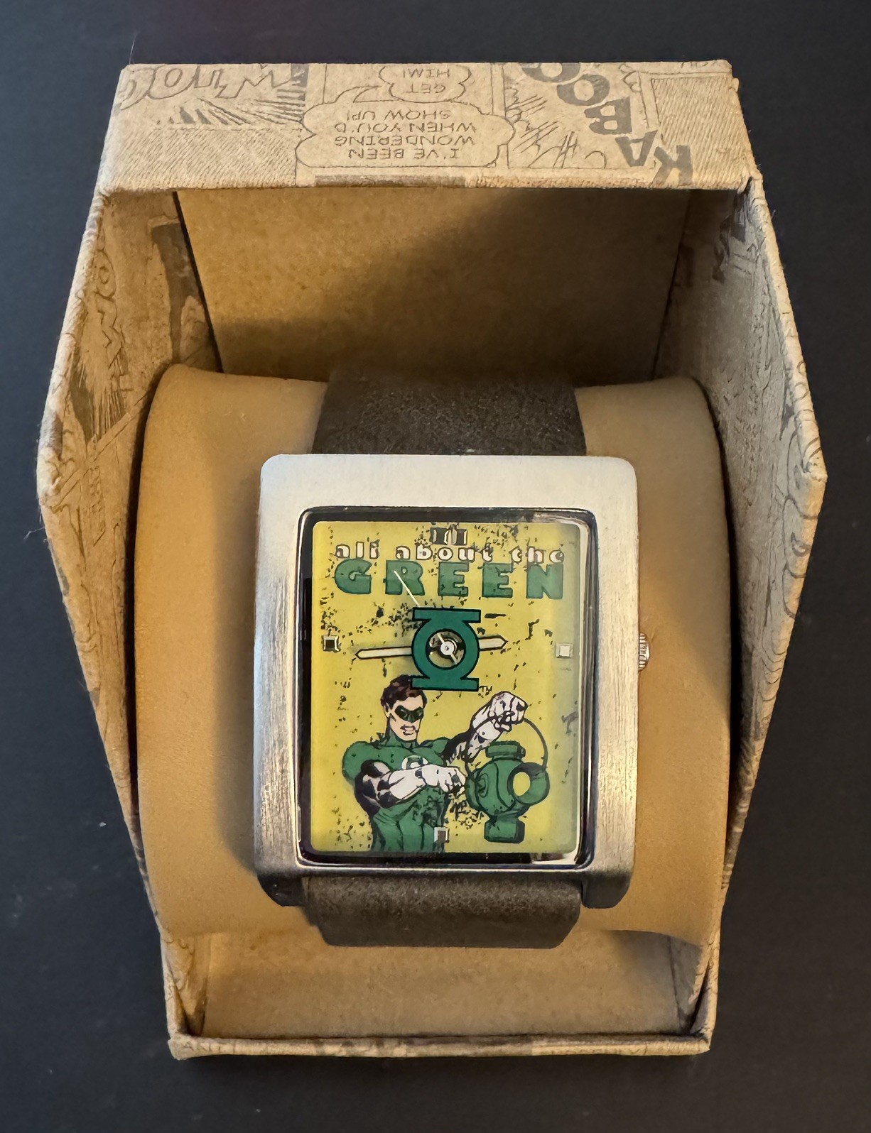 Rare Vintage Armitron DC Comics Green Lantern Luminous Japan Mens Watch NEW
