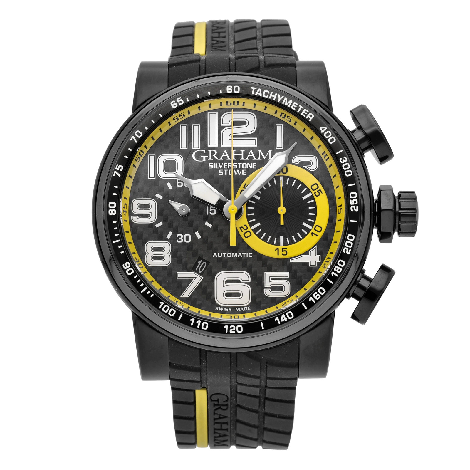 Graham Silverstone Stowe Racing Yellow D 48mm Auto Men’s Watch 2BLDC.B28A.K66N