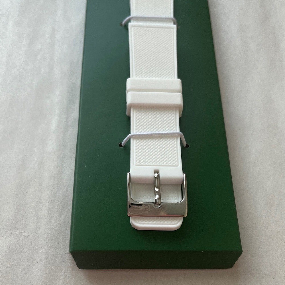 Lacoste Casual White Silicone Strap For Apple Watch® Unisex Logo 38mm/40mm