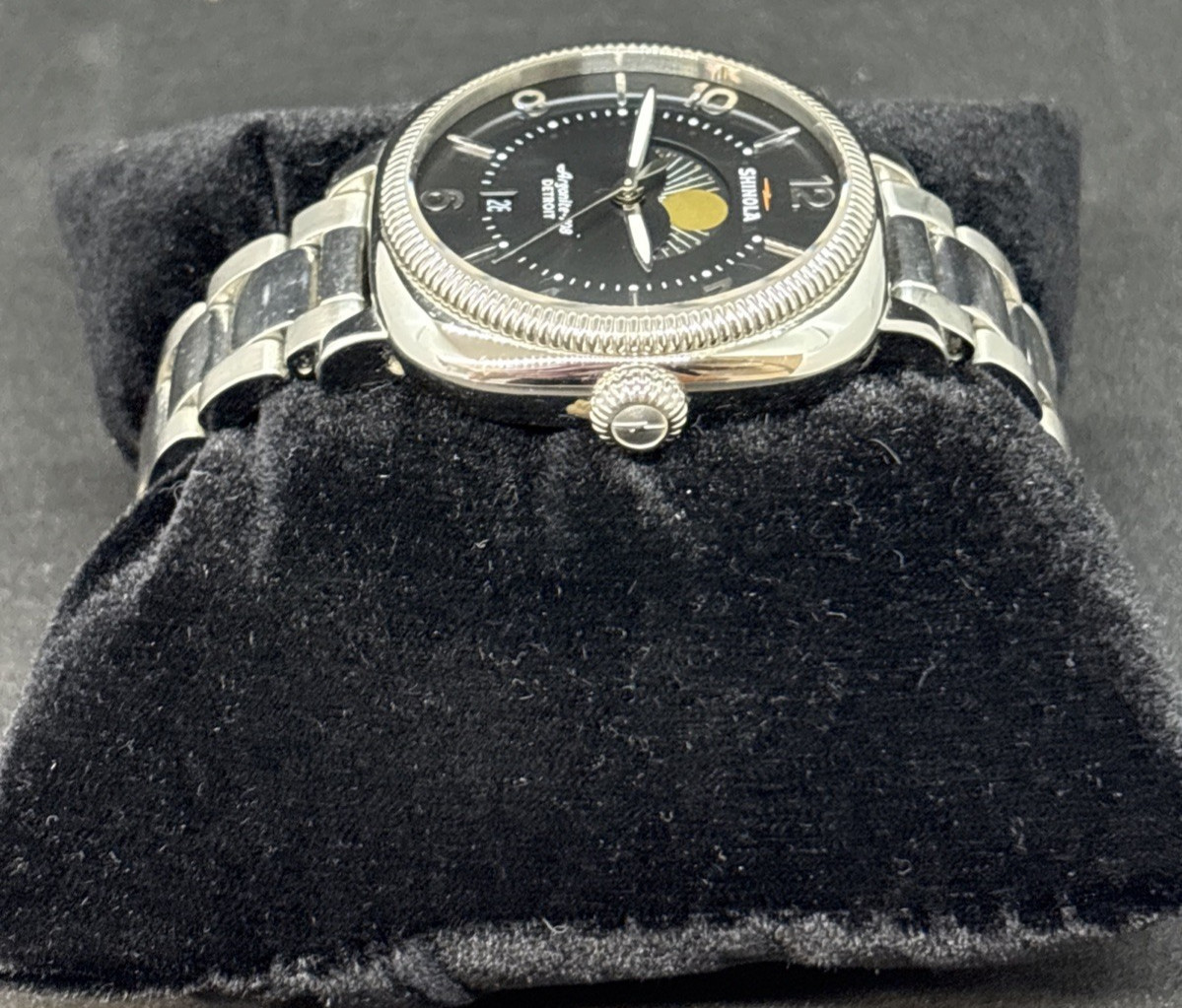 Shinola 36mm Gomelsky Moon Phase Argonite-708 Quartz Ladies Watch S0110000281