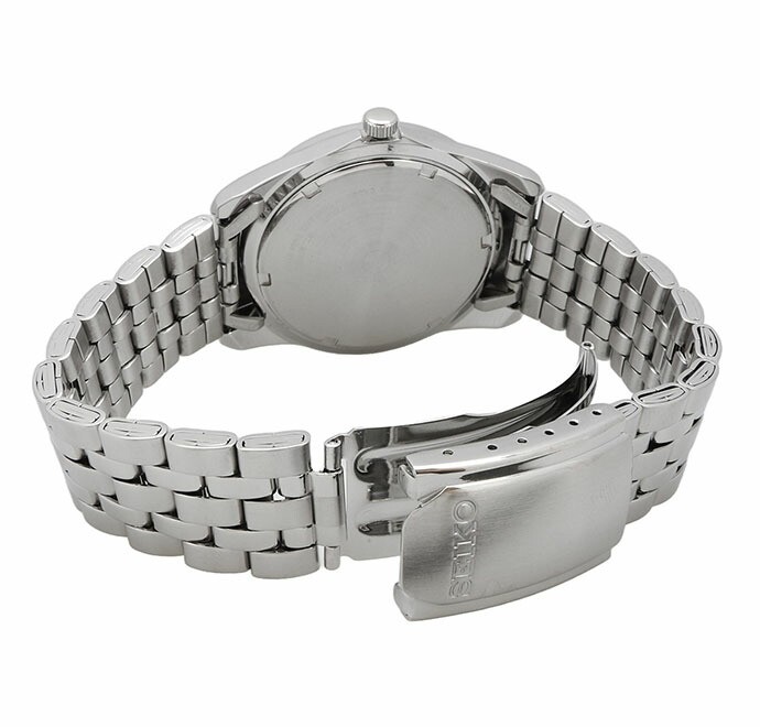 SEIKO SELECTION SCXC013 Stainless Steel Silver Analog Quartz Watch Black Dial