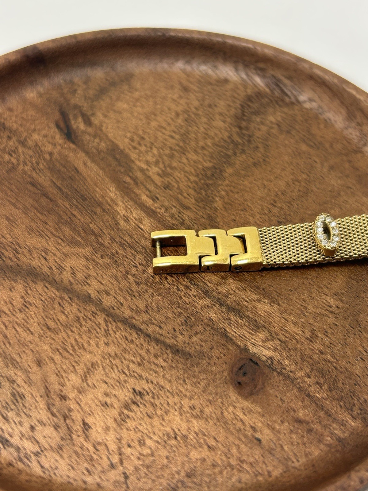 Anne Klein Women’s Gold Tone Mesh Bracelet Quartz Watch 100ft WR