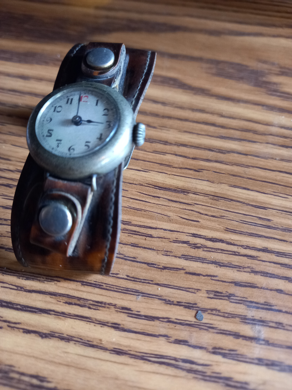 Rare Military Antique Wrist Watch Manual Wind Billabong Band for repair