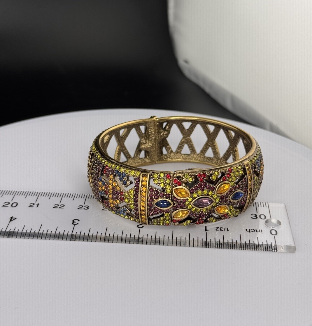 HEIDI DAUS Swarovski Bangle Cuff with HIDDEN Watch