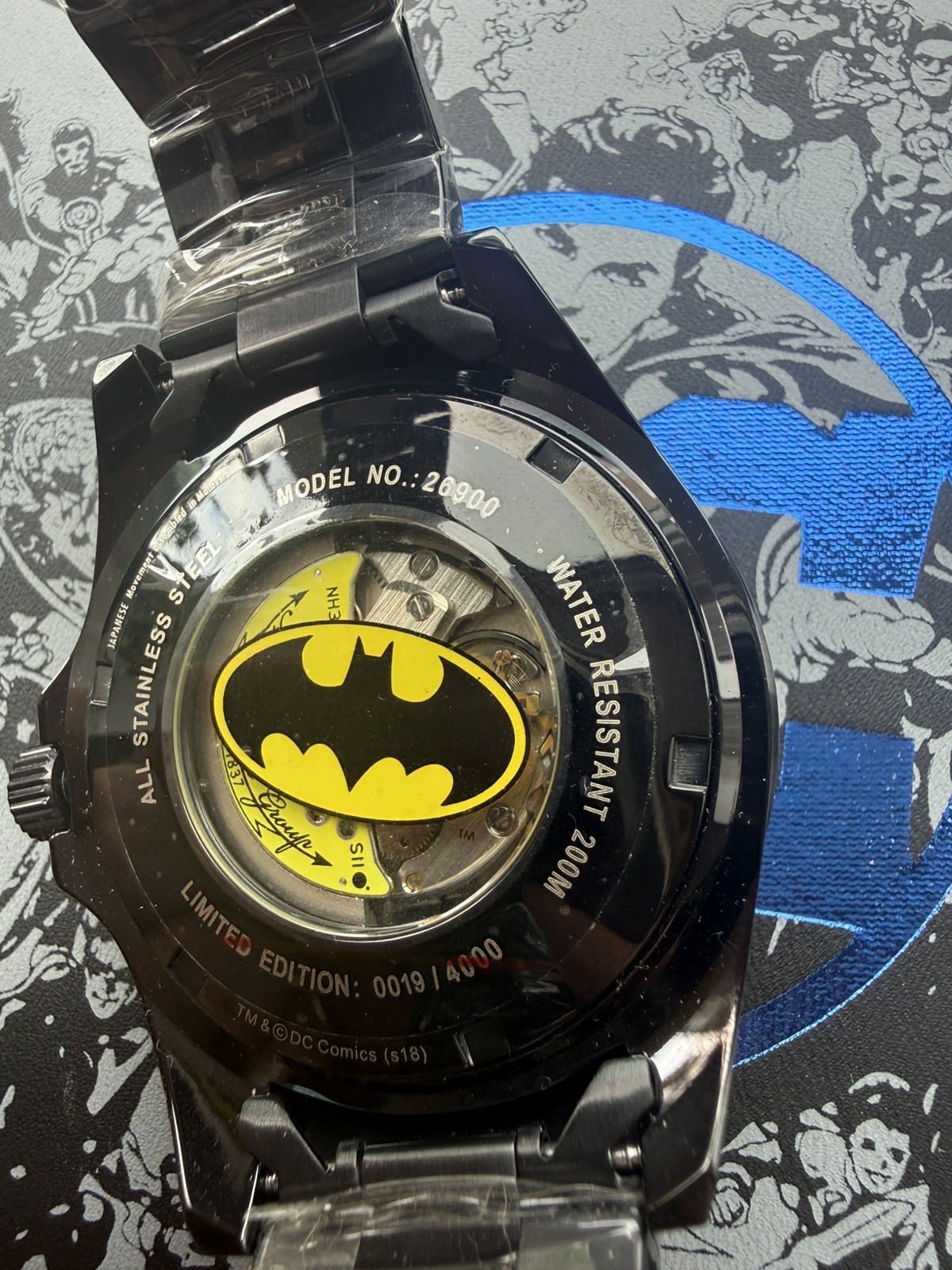 Invicta Batman Limited Edition Automatic Diver Watch 200m Black/Yellow Box