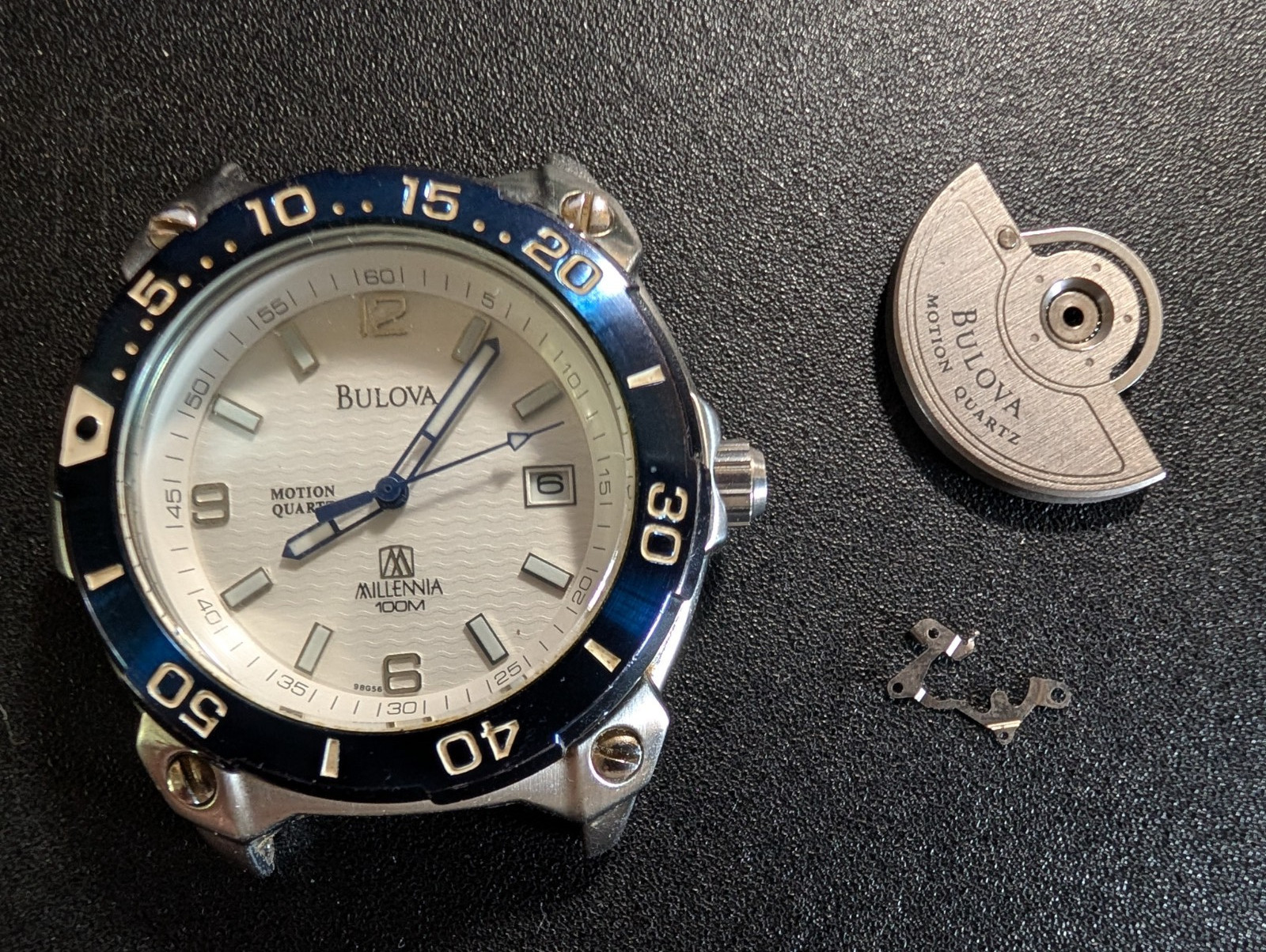 Bulova Millennia 98G56 Stainless Steel Motion Quartz Watch -Parts