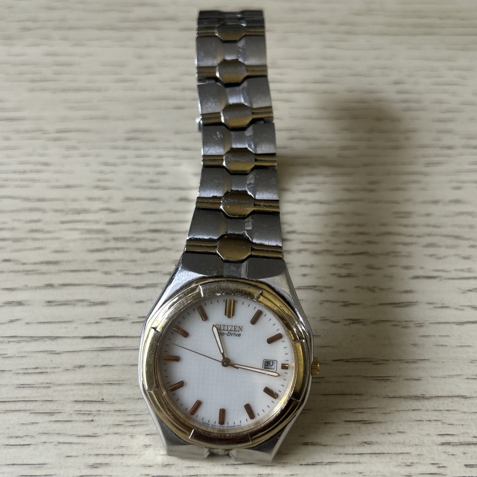 Citizen Eco-Drive Two Tone Stainless Steel E110-S008719 HSB Men’s Watch, Working