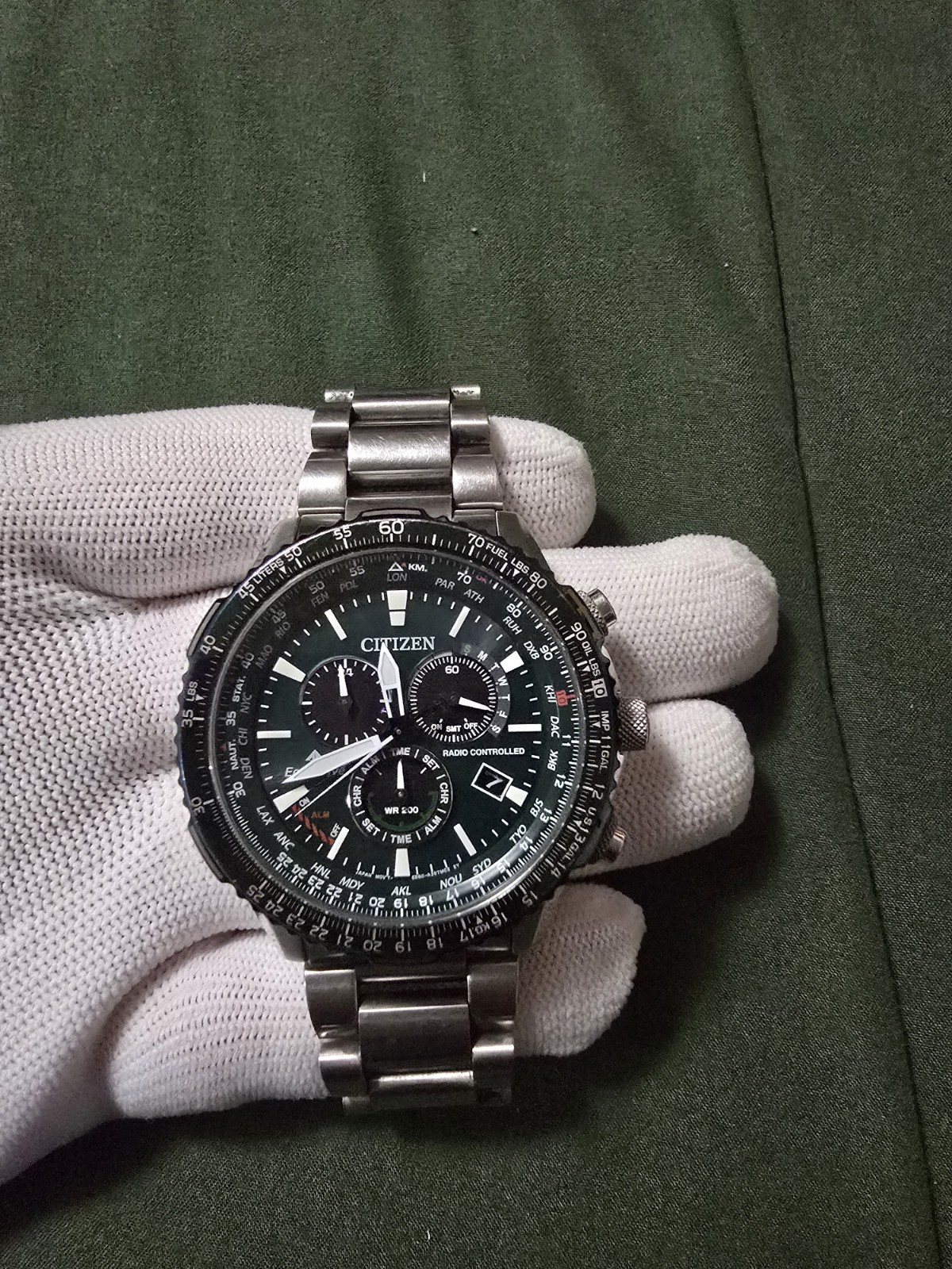 Citizen Promaster Eco Drive Sky Series Watch E660-A17W20C Green Dial