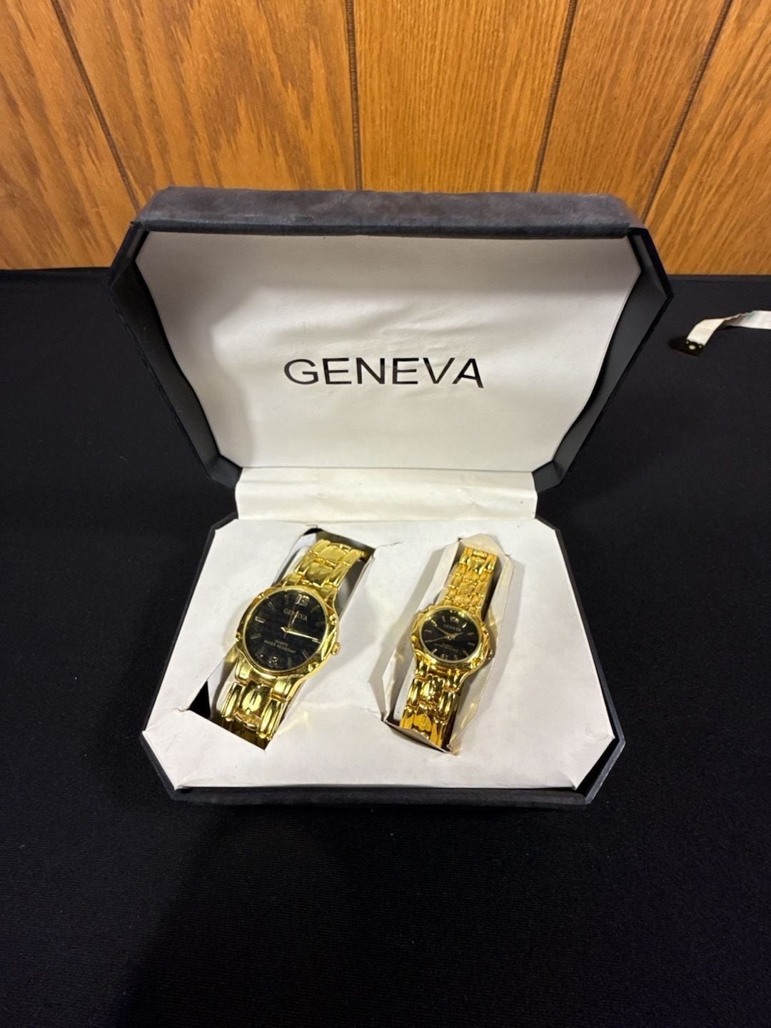 Geneva His and Her Gold Tone Matching Quartz Watch Set