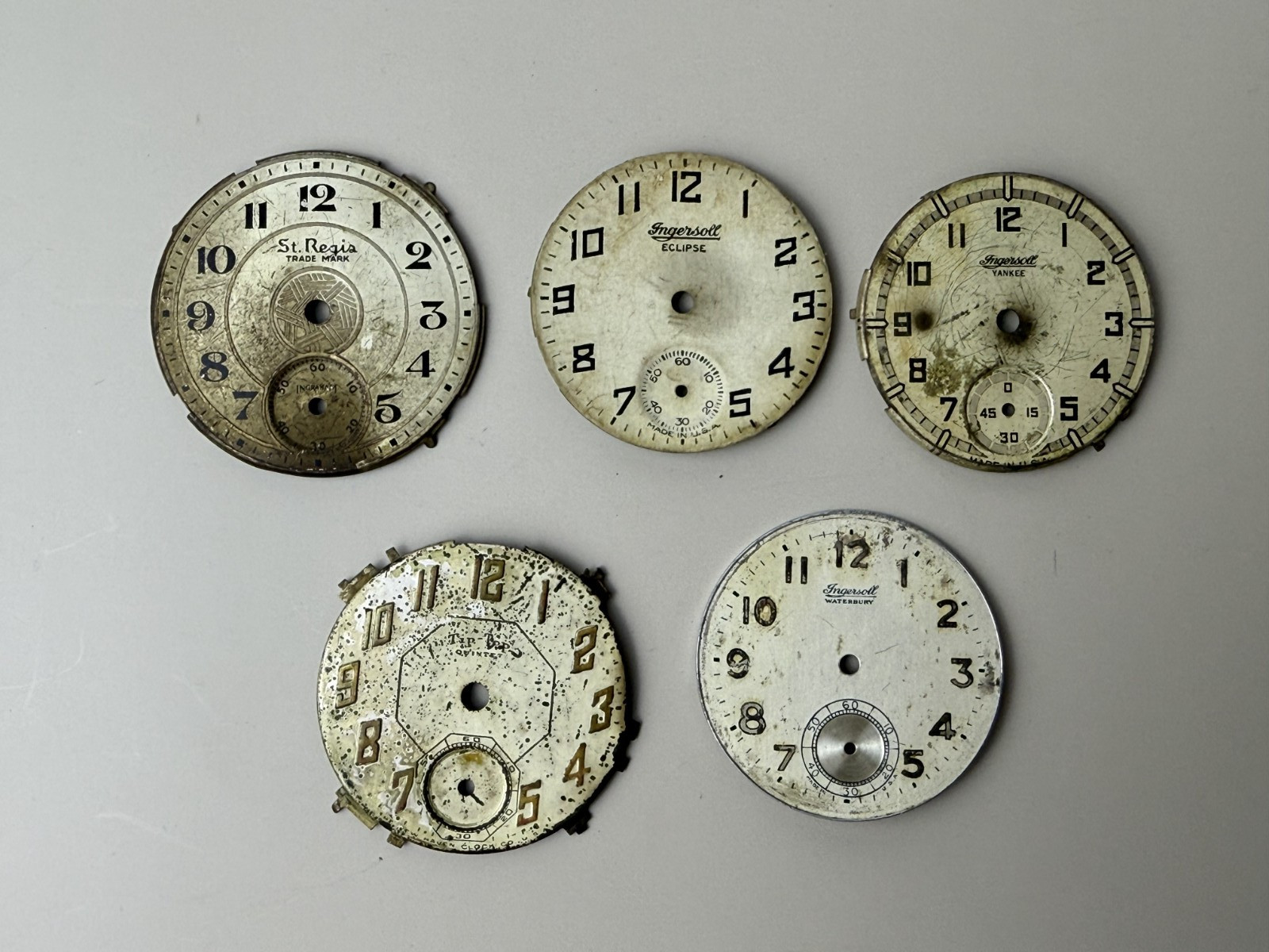 Antique Pocket Watch Face Plates for Parts