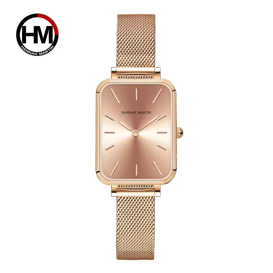 Rectangle Ultrathin Nordic Simple Style Steel Mesh Women’s Quartz Watch