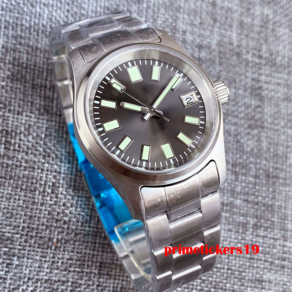 Tandorio 36mm Men Automatic Watch Date Sunburst Dial Sapphire NH35A PT5000 20bar