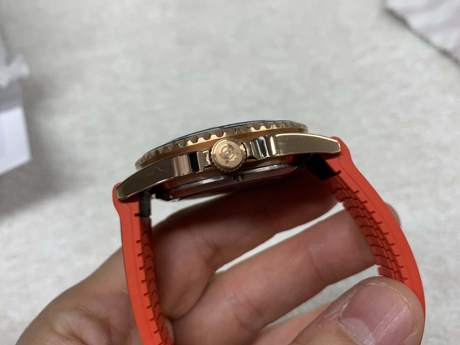 Steinhart Ocean One Stainless Steel Rose Gold Blue 42mm Automatic Watch