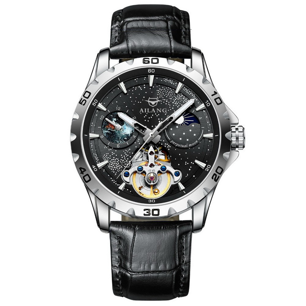 AILANG High Grade Business Sapphire Glass Tourbillon Automatic Mechanical Watch