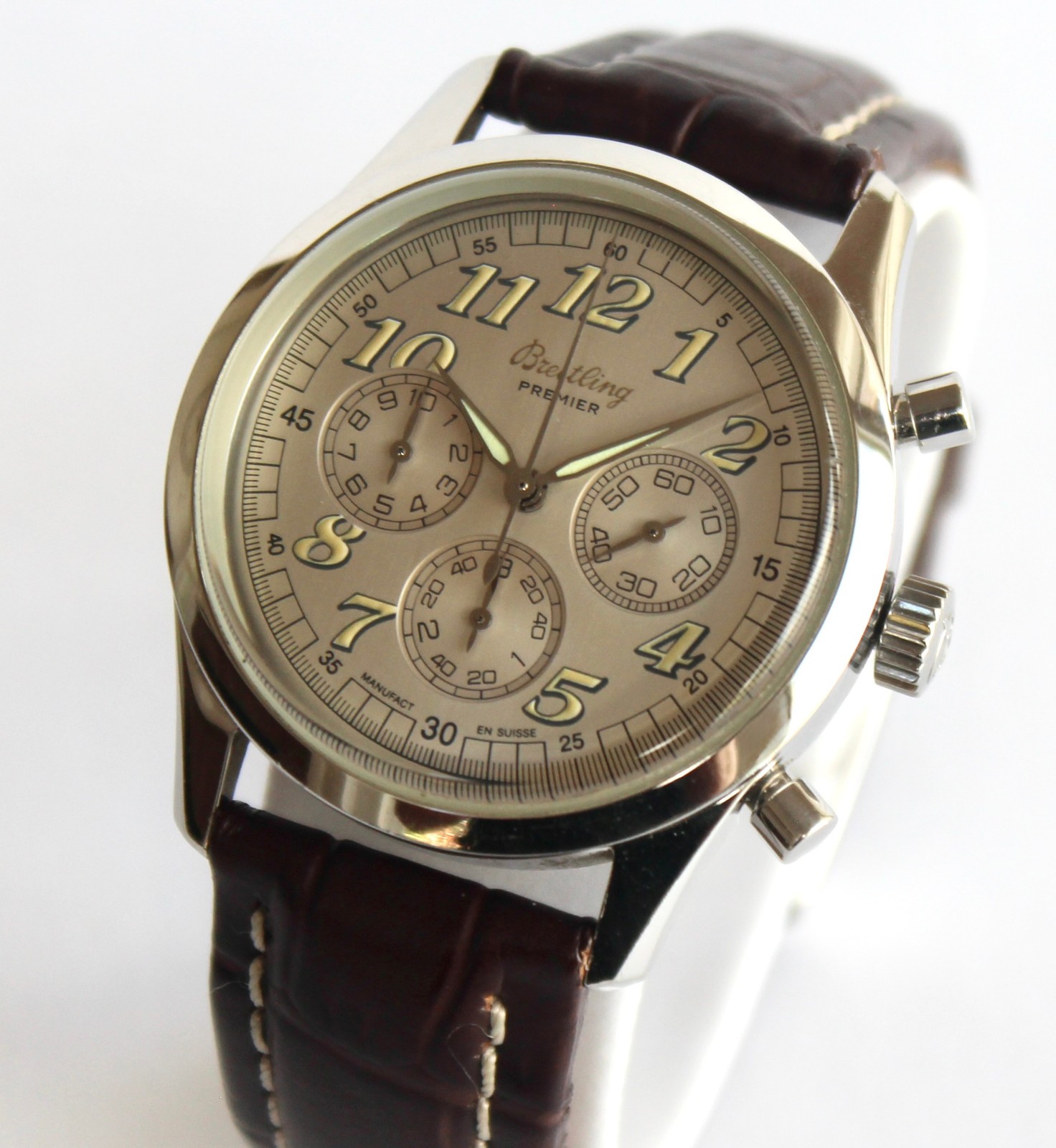 BREITLING Watch A40035 NAVITIMER PREMIER CHRONOGRAPH automatic, SILVER dial, WOW