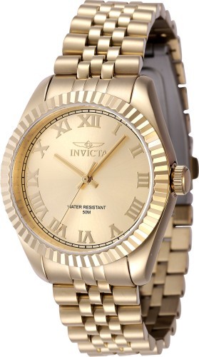 Invicta Women’s 47418 Specialty Quartz 3 Hand Gold Dial Watch