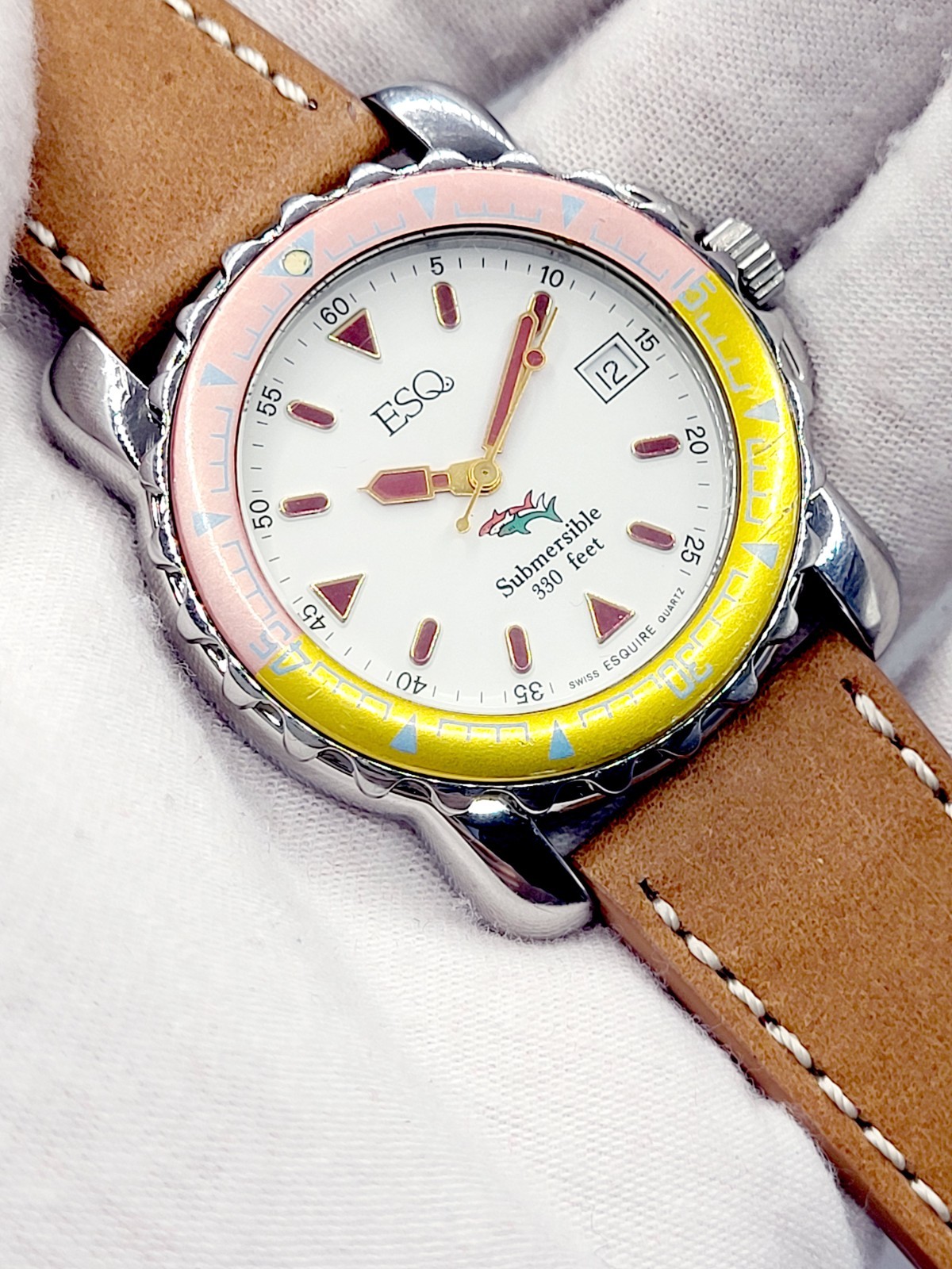 Swiss [N. MINT] 40mm Esquire ESQ Movado Unisex Diver Watch
