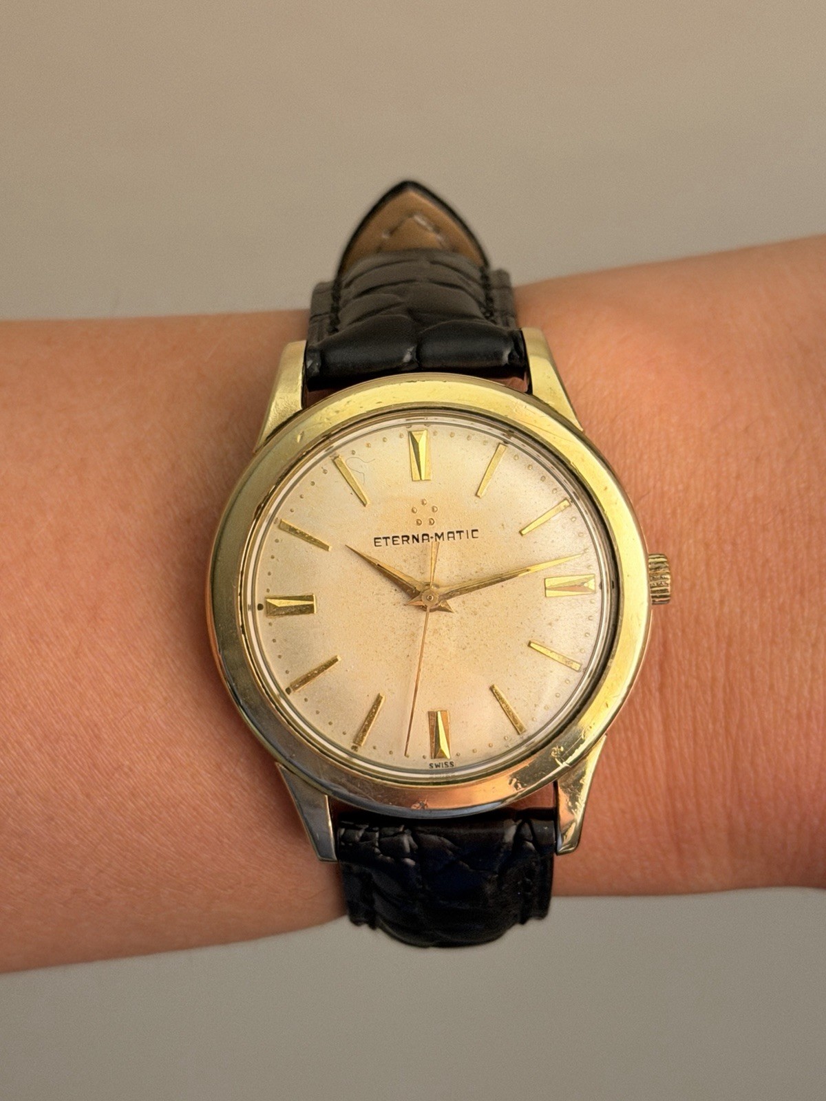 Vintage Eterna-Matic Swiss Automatic Gold-Filled Dress Watch
