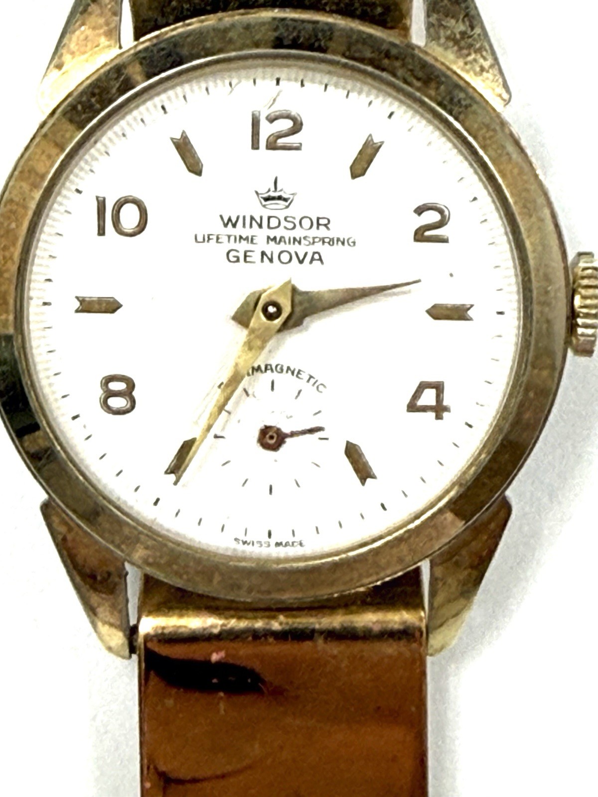 Vintage Windsor Genova Lifetime Mainspring Antimagnetic Swiss Watch – Parts