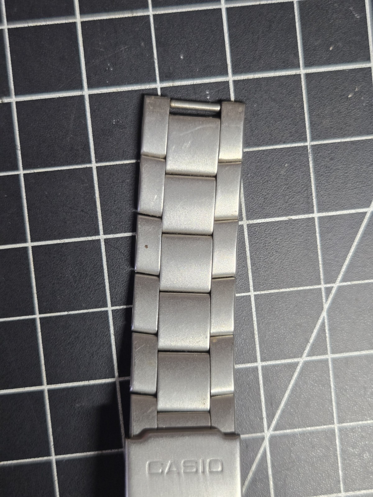 vtg casio watch band s6500r steel chrome alarm chrono end links