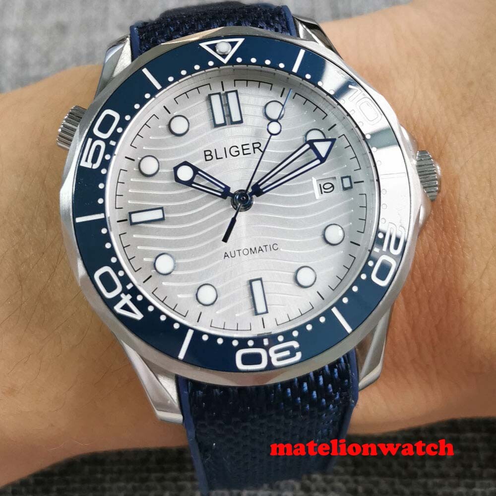 NH35/PT5000/Miyota Sapphire Glass Automatic Men’s Watch White Dial Date 41mm