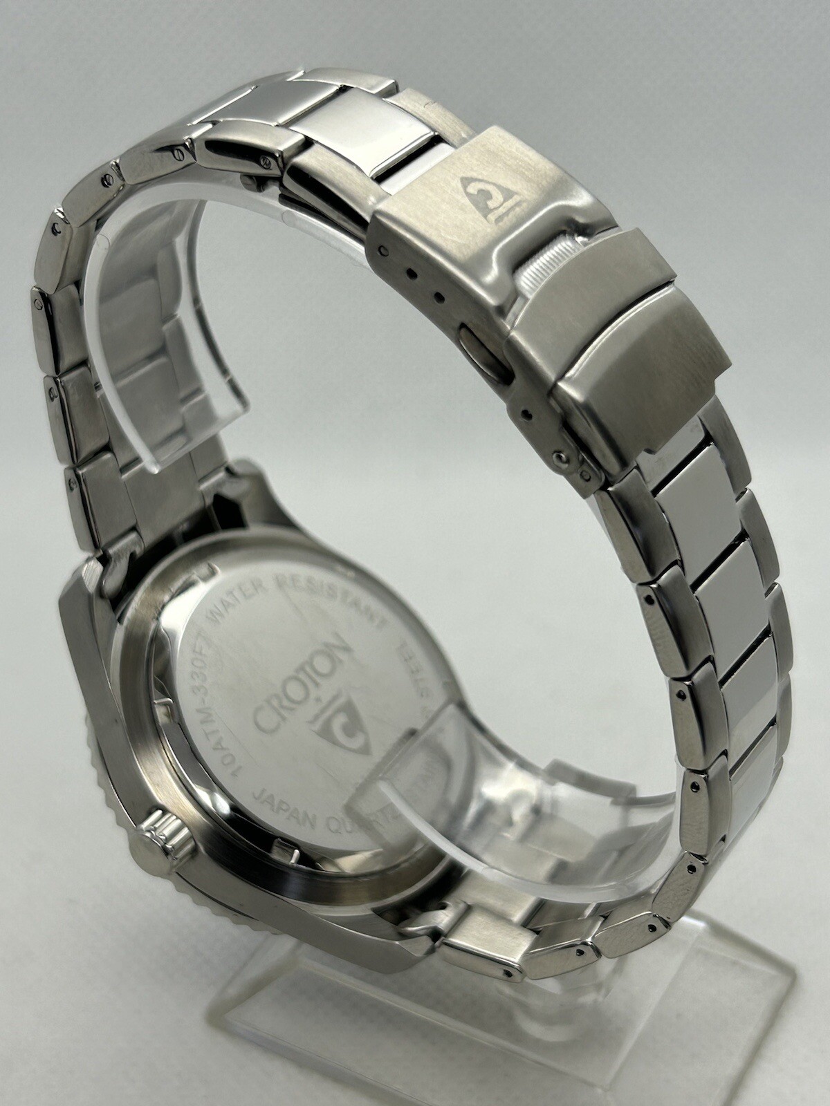 Japan Croton Aquamatic CA301289 WR 10ATM-330FT Blue Dial Black Bezel Watch, 44mm