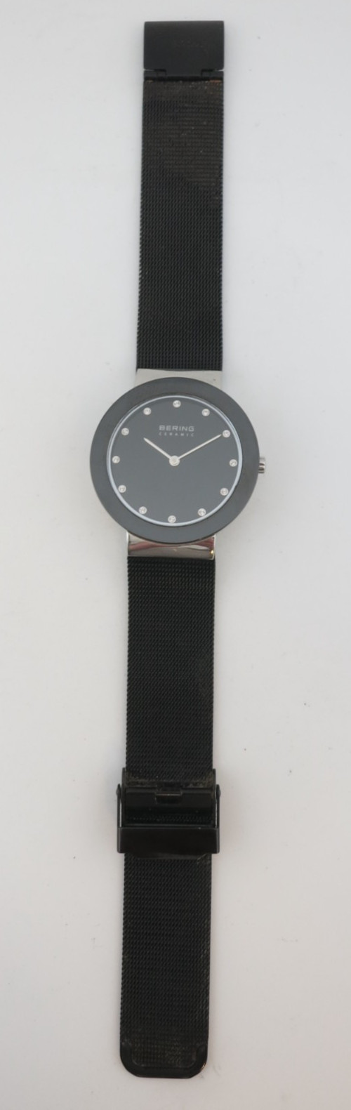 Bering Ceramic Black Stainless Steel Ladies Watch – 11435-102 – New Battery