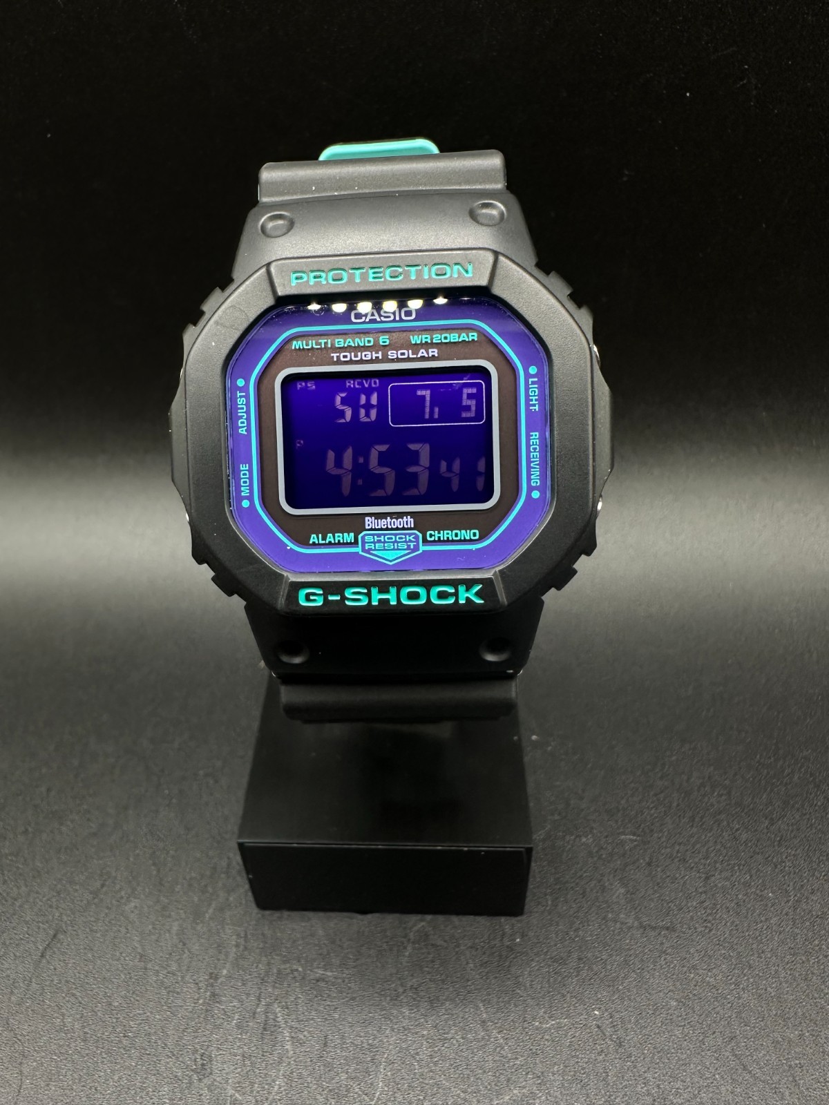 Casio G-Shock 90’s Color Blue Purple Bluetooth Solar Digital Watch GW-B5600BL-1