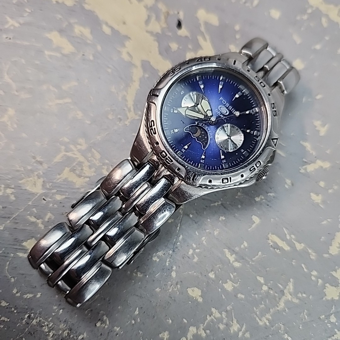FOSSIL BLUE BQ-9138 Watch Wrist watch Men’s Watch Chrono Diver 100m