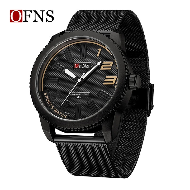 Trendy and fashionable three-dimensional scale waterproof quartz watch