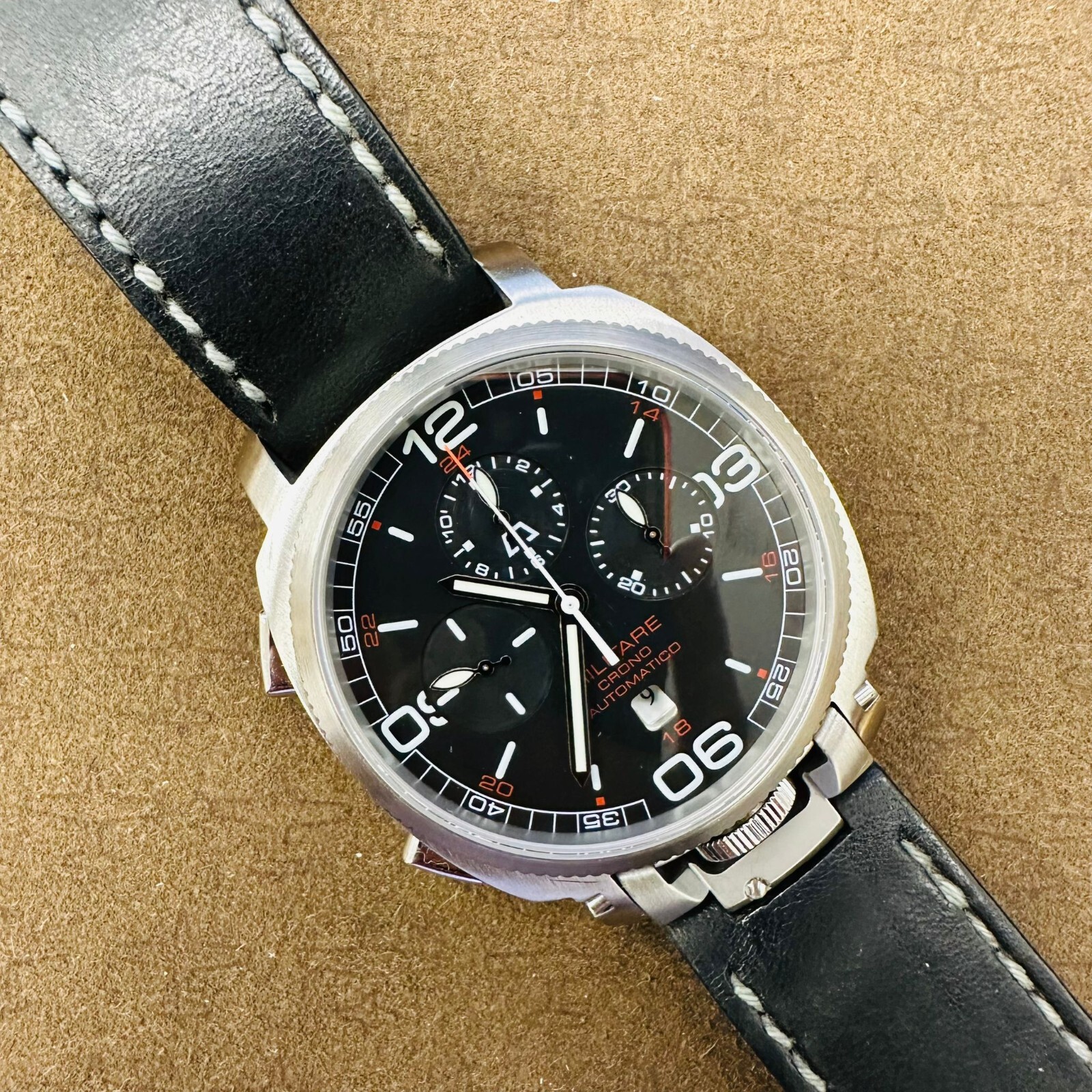 Anonimo 2007 Militare Crono Black Dial Pre-Owned Box+Manual Set – 3549