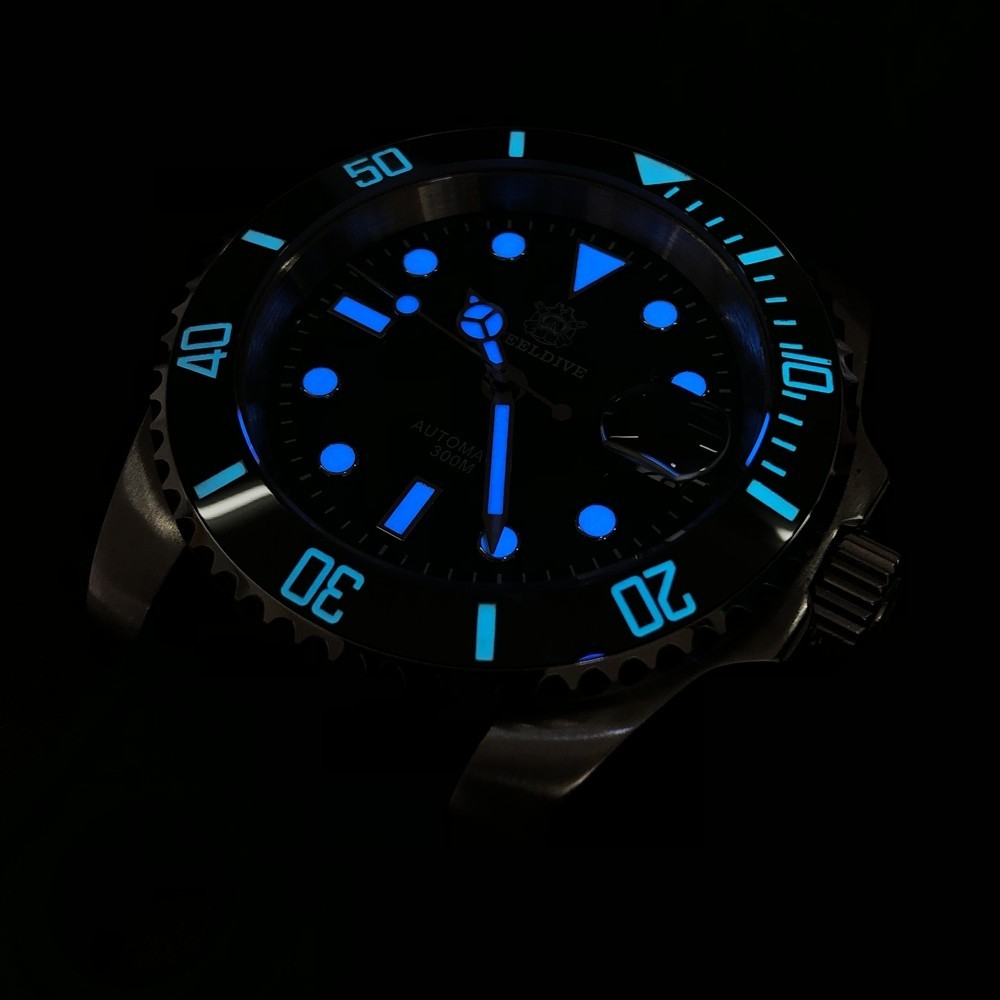 Steeldive SD1953 Black Sub 300M Automatic Diving Watch Sapphire Spares or Repair