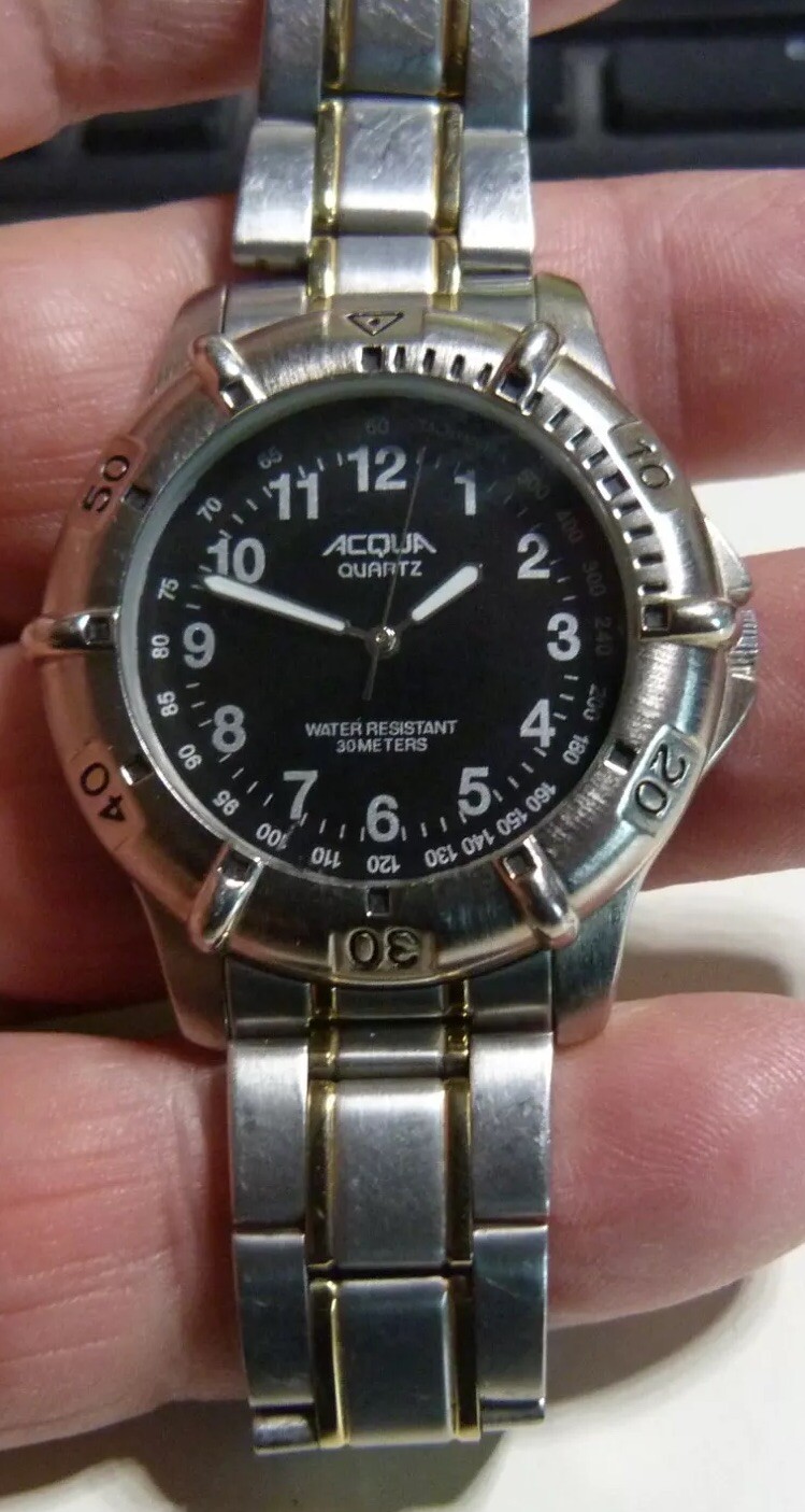 Men’s quartz, Watch Battery Operated Water Resistant 30 Meters Acqua