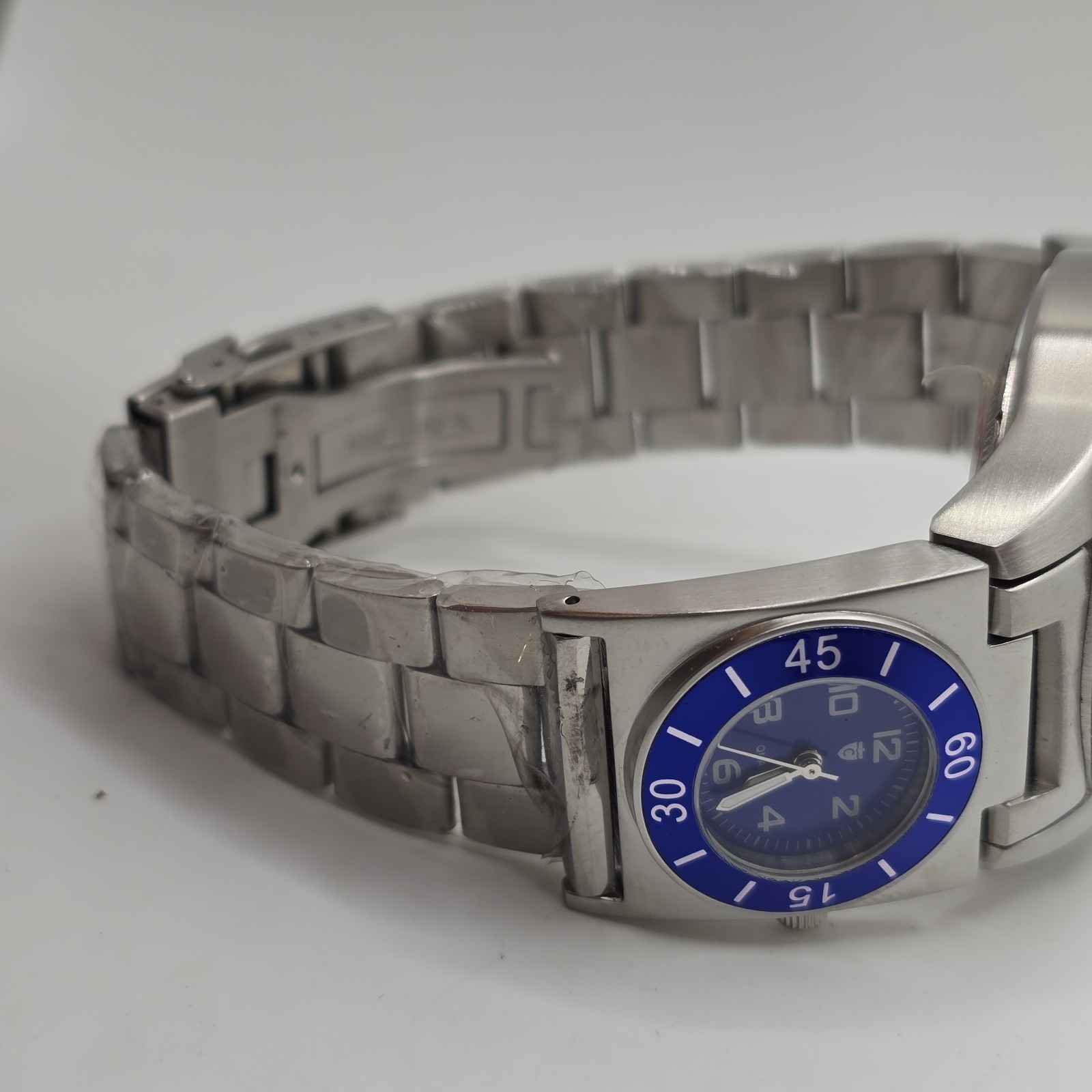 Croton Dual Time Automatic Quartz Watch 43mm Blue Dial