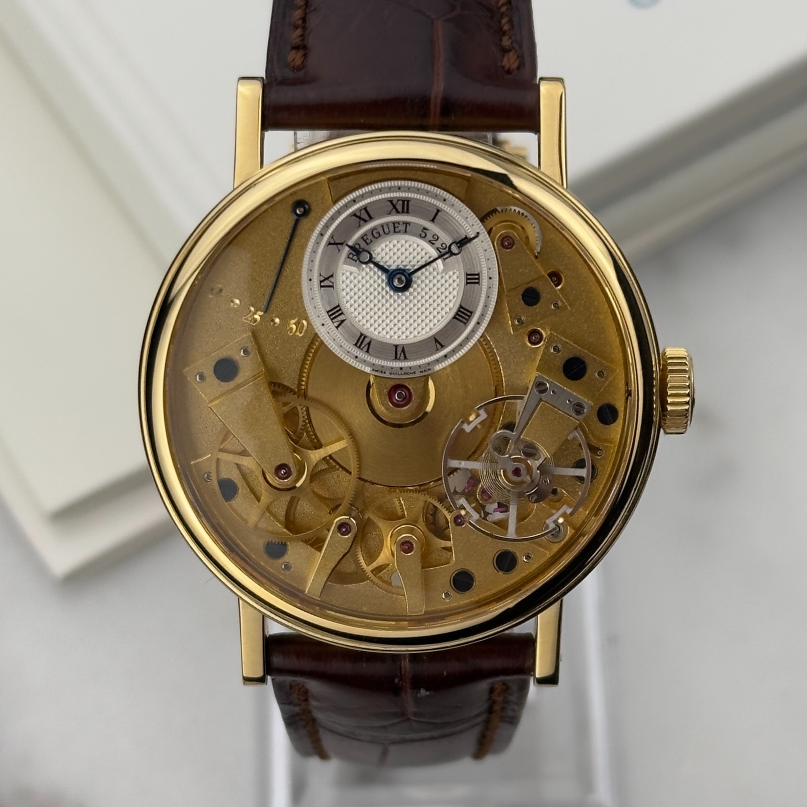 2017 Breguet Tradition 7027BA/11/9V6 Manual Yellow Gold Men’s Watch Box Papers