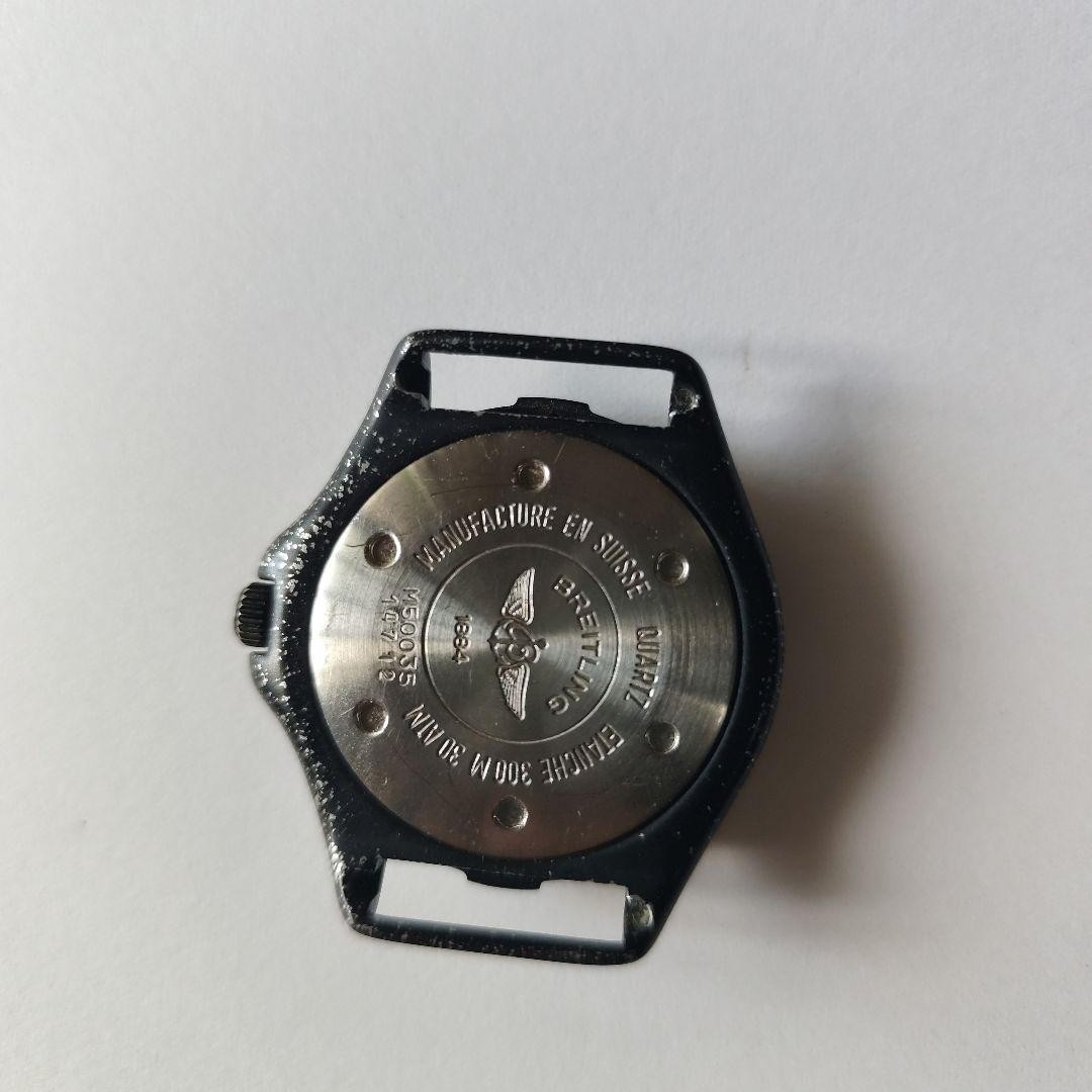 BREITLING Army Colt Quartz Watch Black Dial Running Vintage Japan
