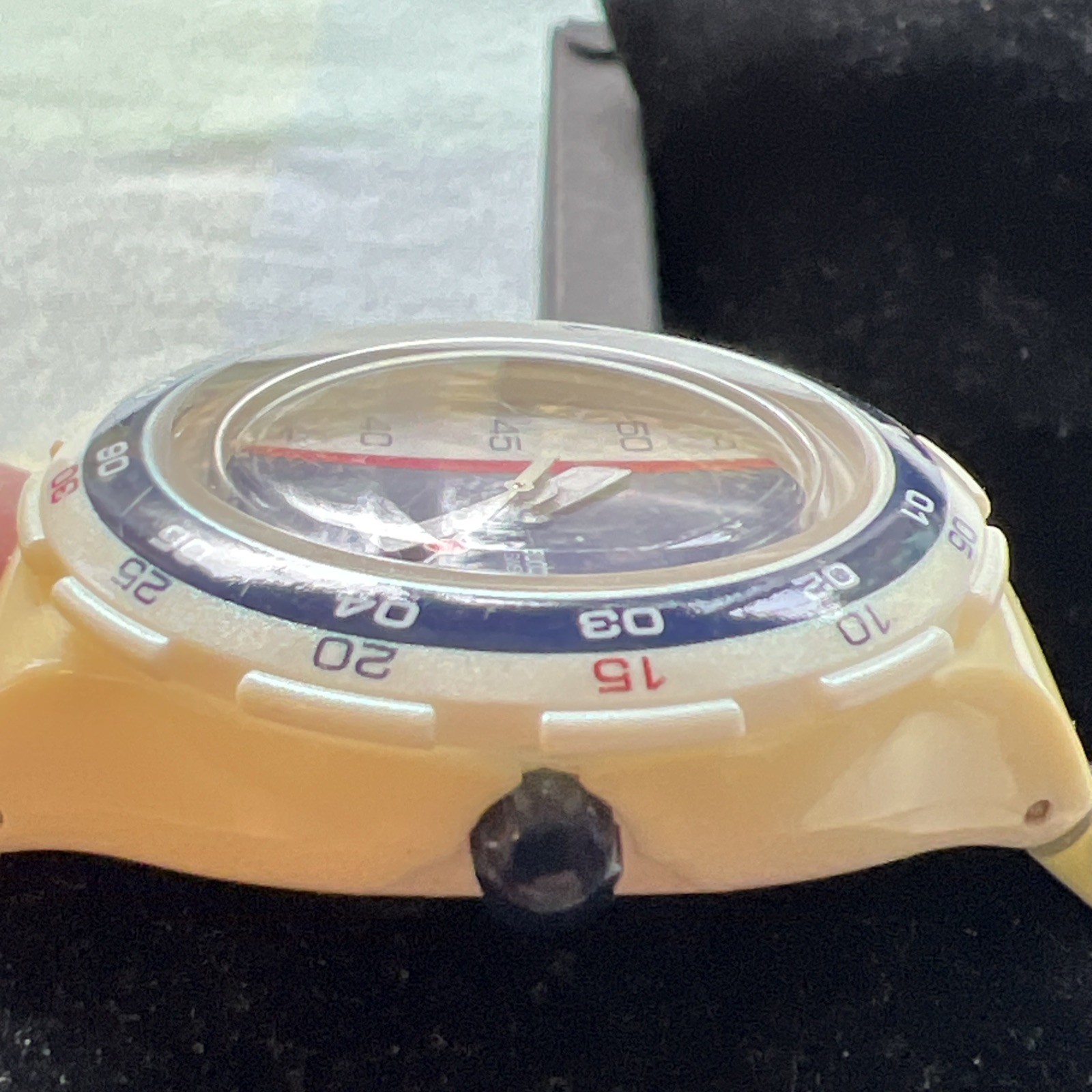 Swatch Watch SAILOR Scuba 200 1999 SDW100 Nautical Blue White & Red Swiss Made