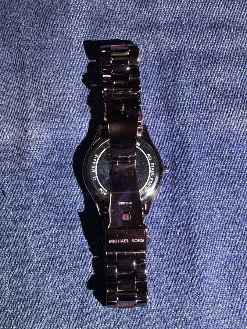 Michael Kors Purple Dial Men’s Watch 23cm Metal Purple: Used Authentic