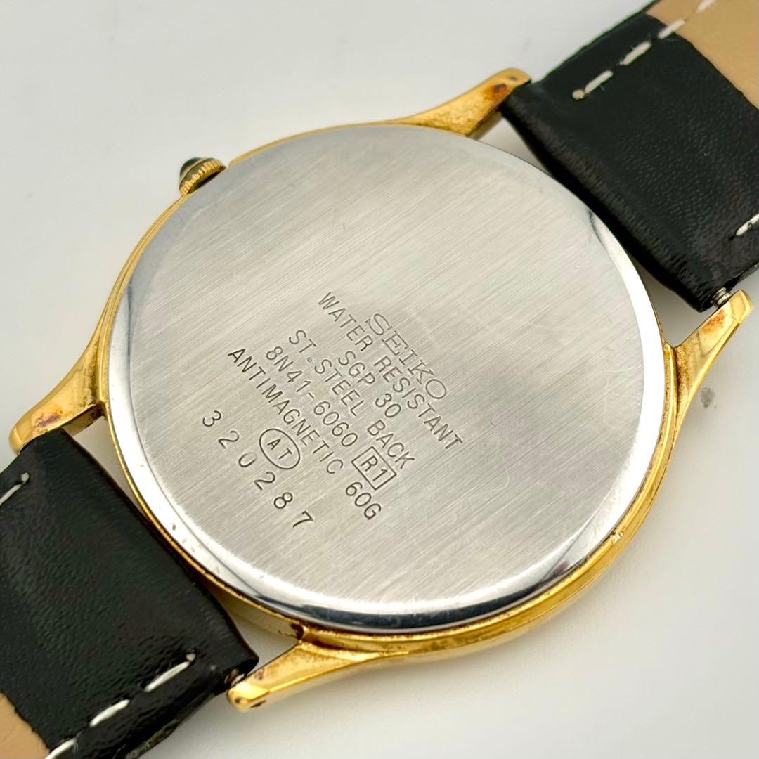 SEIKO Dolce 8N41-6060 Gold SGP Watch 18.5cm Battery Replaced Used