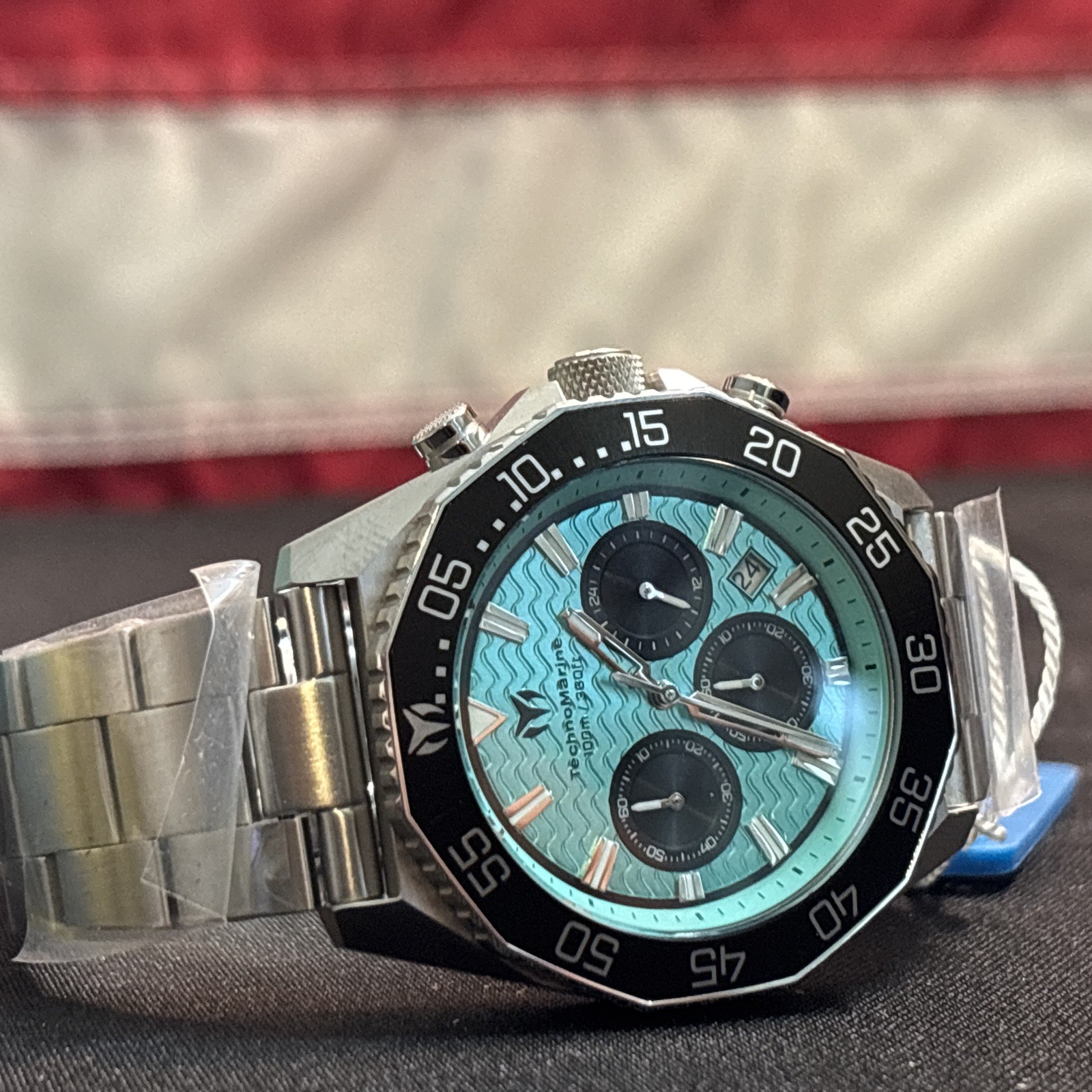 TechnoMarine Mare Vivo TM-225081 Men’s 44mm Blue Dial Steel Chronograph Watch